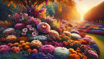 Vibrant Flower Garden – Lush Floral Paradise Background, flower, Flower Garden, flower bed, garden HD wallpaper