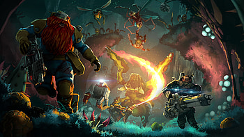 Deep Rock Galactic, 2021 , Most popular backgrounds, Sci-fi mining expedition HD wallpaper