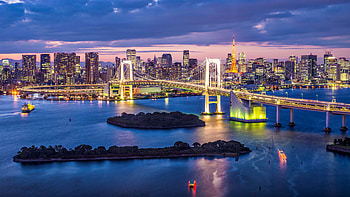 rainbow bridge tokyo japan u HD wallpaper