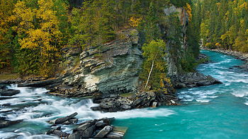 The Fraser River near Mount Robson, British Columbia, Canada, nature, river HD wallpaper