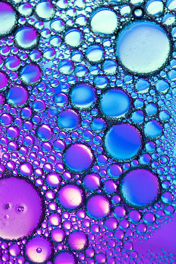 Violet, Bubbles, Macro, Liquid, Purple, Butter, Oil HD phone wallpaper