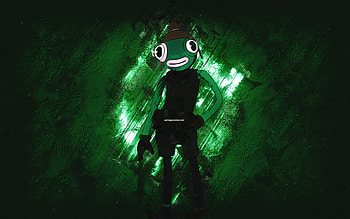 Fortnite Ghoul Trooper Toona Fish Skin, Fortnite, main characters, green stone background, Ghoul Trooper Toona Fish, Fortnite skins, Ghoul Trooper Toona Fish Skin, Ghoul Trooper Toona Fish Fortnite, Fortnite characters HD wallpaper