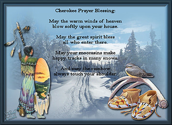 Cherokee Blessing, blue, native, cherokee, trees, indian, blessing, mountain HD wallpaper