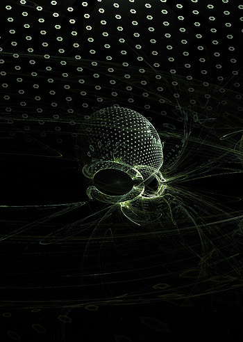 Abstract, Dark, Form, Fractal, Space, Forms, Particles HD phone wallpaper