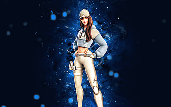 Playmaker Hangtime, , blue neon lights, Fortnite Battle Royale, Fortnite characters, Playmaker Hangtime Skin, Fortnite, Playmaker Hangtime Fortnite HD wallpaper
