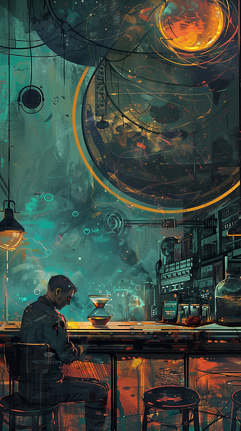 Cosmic Brew: This Stellar Coffee Shop, coffee HD phone wallpaper