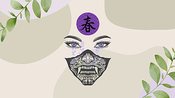Ninja, purple, ninja, Anime, Japan, oni, purple anime HD wallpaper