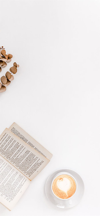 White ceramic mug, Minimalist design, Reading companion HD phone wallpaper