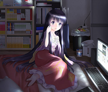 Please Help Me Boya, anime, kaguya, touhou, cool, wall, new HD wallpaper