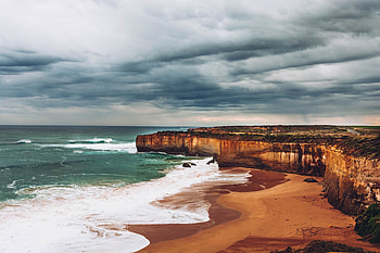 Landscape, coast, beach, nature HD wallpaper