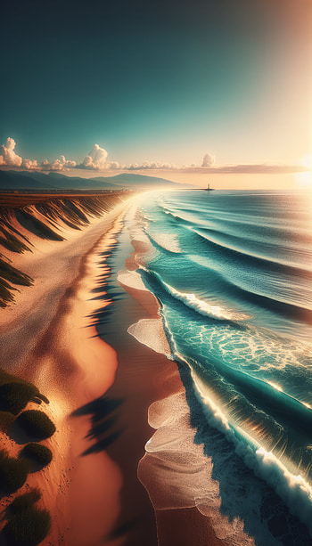 Serenity Sunrise Seashore - Mobile, beach, ocean, wave, coastline, Ocean Waves HD phone wallpaper