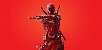 Deadpool, low poly, artworks HD wallpaper