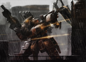 Armored core cecetiv gun mecha rain water weapon | | 422829 | UP HD wallpaper