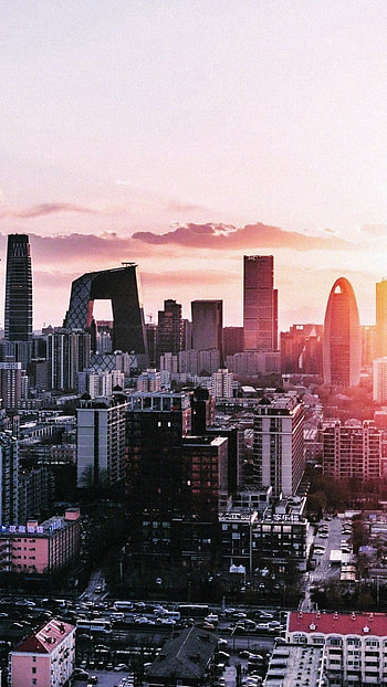 Beijing skyline, Cityscape , Urban landscape, City's iconic silhouette HD phone wallpaper
