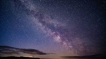 Milky Way Starry Blue Sky Dark Background Dark Background HD wallpaper