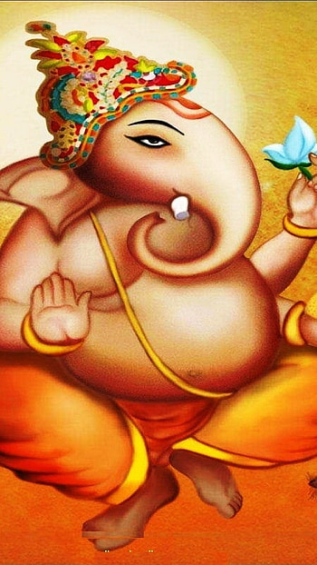 Best Ganesh, Lord Ganesh, painting HD phone wallpaper