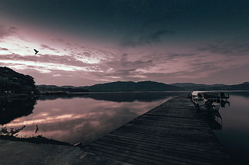 Boat, Nature, Sunset, Sky, Sea, Wharf, Berth HD wallpaper