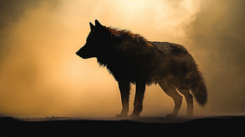 Wolf Dark Night , wolf, artist, artwork, digital-art HD wallpaper