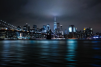 Dark night, buildings, cityscape HD wallpaper