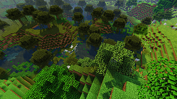 Minecraft Aerial View HD wallpaper