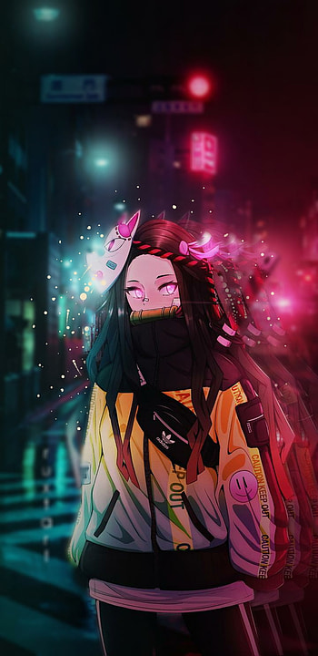 Nezuko, pink, slayer HD phone wallpaper
