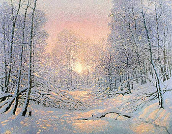 By Krylov, winter, painting, art, snow, nature, krylov, tree HD wallpaper