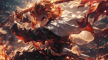 Demon Slayer, Kyojuro Rengoku, Demon Slayer: Kimetsu no Yaiba HD wallpaper