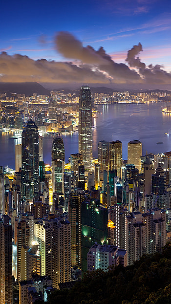 Awe-inspiring Hong Kong shot, Striking cityscape, Breathtaking view, Spectacular scenery HD phone wallpaper