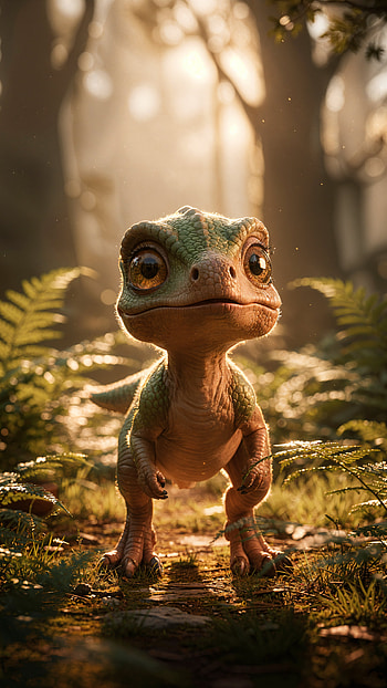 Sunlit Hatchling — Baby Dino , Dinosaur, Reptile HD phone wallpaper