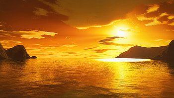 Orange World, nature, ocean, deviantart HD wallpaper