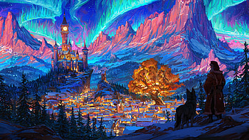 Majestic Fantasy City -, fantasy, city, fantasy city HD wallpaper