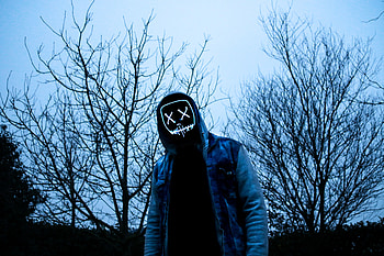 Miscellanea, Miscellaneous, Grey, Mask, Human, Person, Gloomy, Hood HD wallpaper