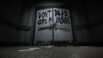 The Walking Dead: Destinies - Don't Open Dead Inside Door Scene, video game, The Walking Dead: Destinies HD wallpaper