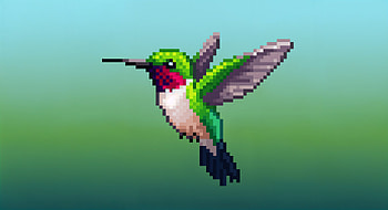 Vibrant Hummingbird in Ultra, hummingbird, pixel art, bird, nature, colorful HD wallpaper
