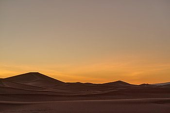 Nature, Sunset, Sky, Sand, Desert, Hill HD wallpaper