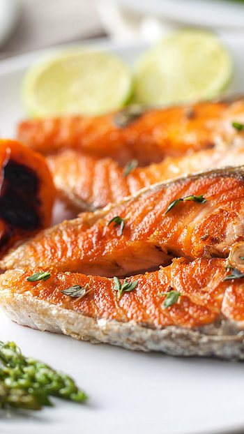 Grilled fish seafood, Seafood delicacies, Peppers, Sony Xperia HD phone wallpaper