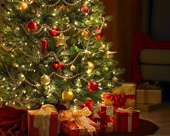 Christmas tree, presents, christmas, tree, sparkle HD wallpaper