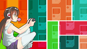 Gamer Girl, Vector art, Anime aesthetics, Gaming illustrations HD wallpaper