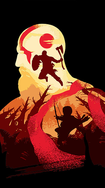 God of war, heat, red HD phone wallpaper