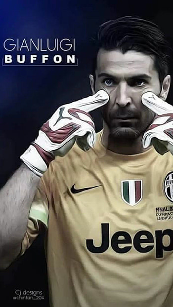 Football idols, Gianluigi Buffon's portrait, Greatest goalkeepers, Football art HD phone wallpaper