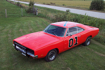 Top View, General Lee Car HD wallpaper
