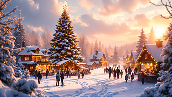 Holiday Cheer in Stunning, Christmas, winter, snowy landscape HD wallpaper