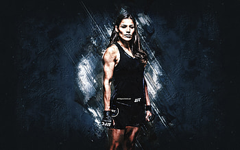 Julianna Pena, MMA, American fighter, Ultimate Fighting Championship, gray stone background, UFC, grunge art HD wallpaper