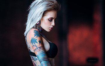 Unknown Model, babe, lady, model, tattoos, woman, Suicide Girls HD wallpaper