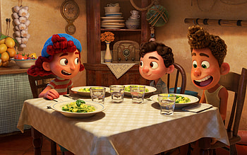 Luca, 2021, poster, Luca characters, Luca Paguro, Giulia Marcovaldo, Alberto Scorfano, promo materials HD wallpaper