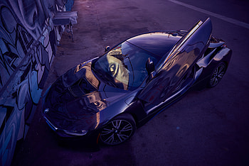 BMW, luxury car, top view HD wallpaper