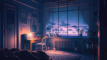 anime room HD wallpaper