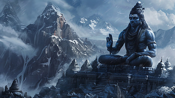 Shiva in Snow-Capped Peaks, Shiva, religious, Mahadev HD wallpaper