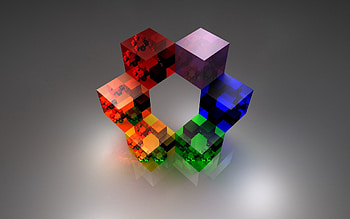 Abstract, Multicolored, Motley, Surface, Form, Glass, Cube HD wallpaper