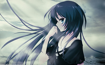 Anime, Fog, Girl, Brunette, Wind HD wallpaper